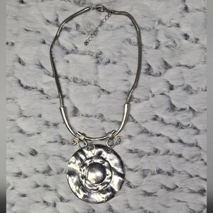 Source Unknown Silver Statement Necklace